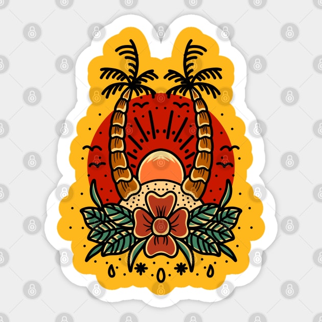 summer sunset Sticker by donipacoceng